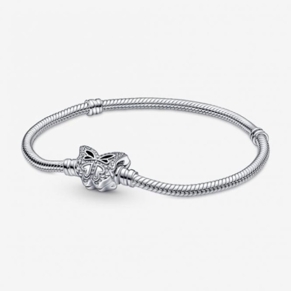Moments Butterfly Clasp Snake Pandora CA Chain Bracelet