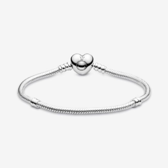 Moments Heart Clasp Snake Pandora CA Brand Chain Bracelet