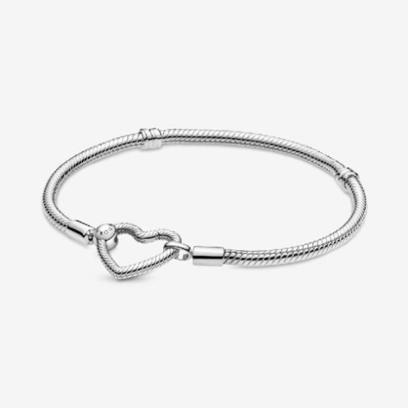 Moments Heart Closure Snake Chain Fashion Bracelet Pandora CA