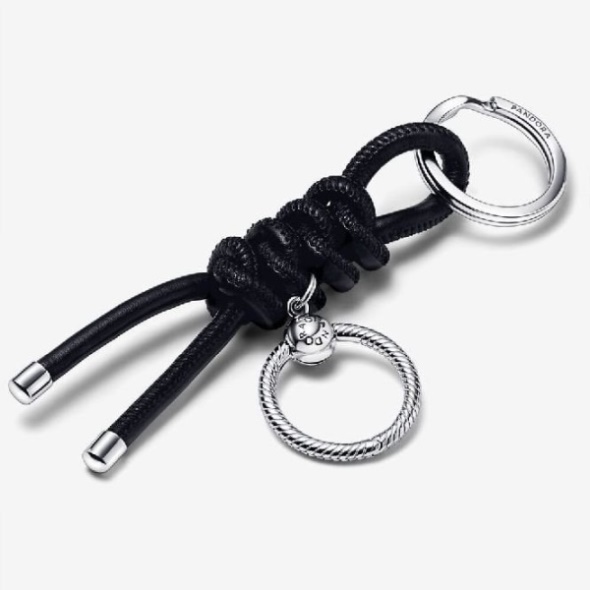 Moments Leather-Free Fabric Charm Key Rings Pandora CA