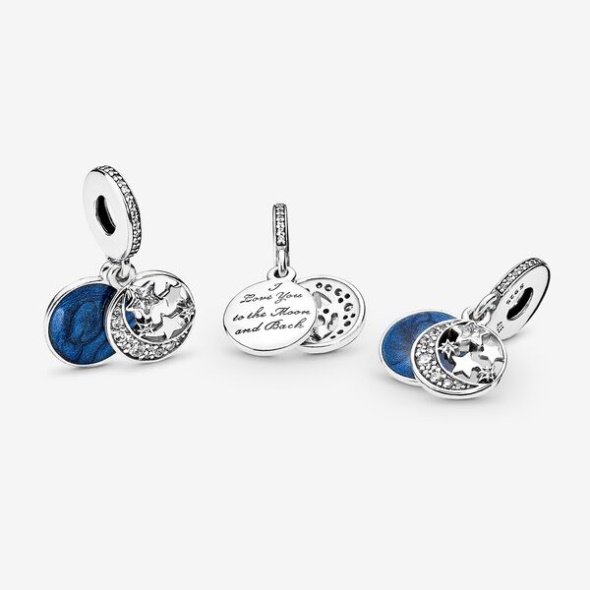 Moon Blue Sky Dangle Charm Pandora CA
