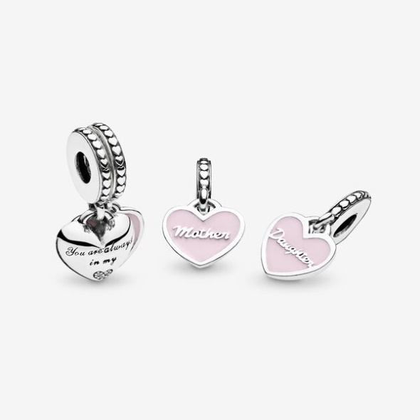 Mother Daughter Hearts Dangle Charm Pandora CA