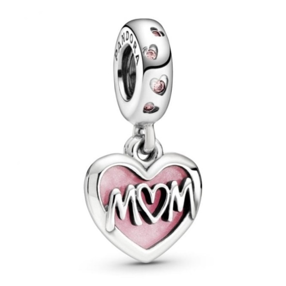 Mum Script Heart Dangle Charms Pandora CA