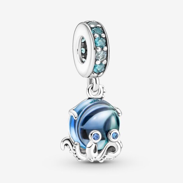 Murano Glass Cute Octopus Dangle Charm Pandora CA