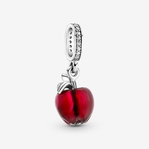 Murano Glass Red Apple Dangle Charm Pandora CA