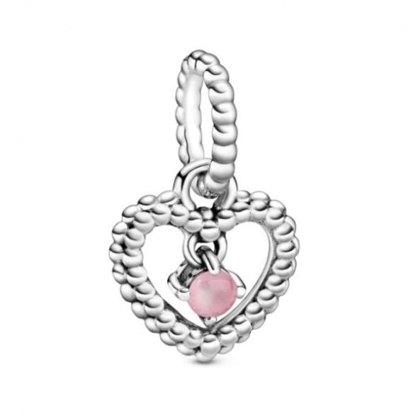 October Birthstone Heart Charms Pandora CA