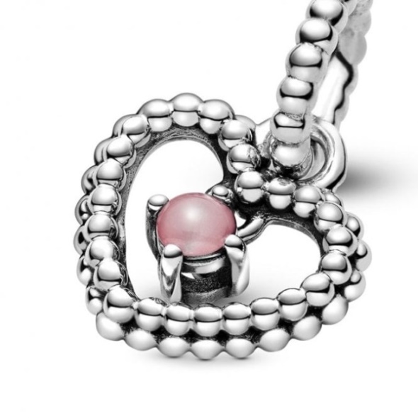 October Birthstone Heart Charms Pandora CA