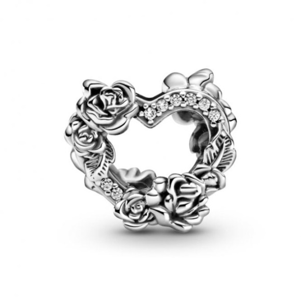 Open Heart  Rose Flowers Charms Pandora CA