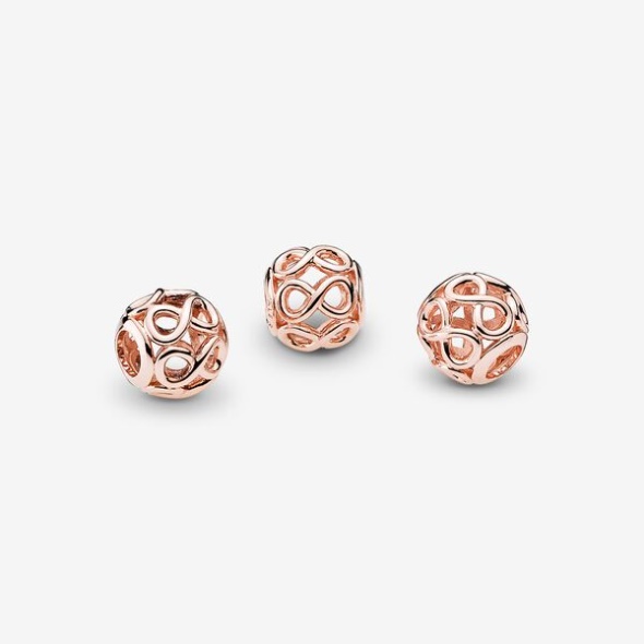 Openwork Infinity Charm Pandora CA Rose Gold Plated