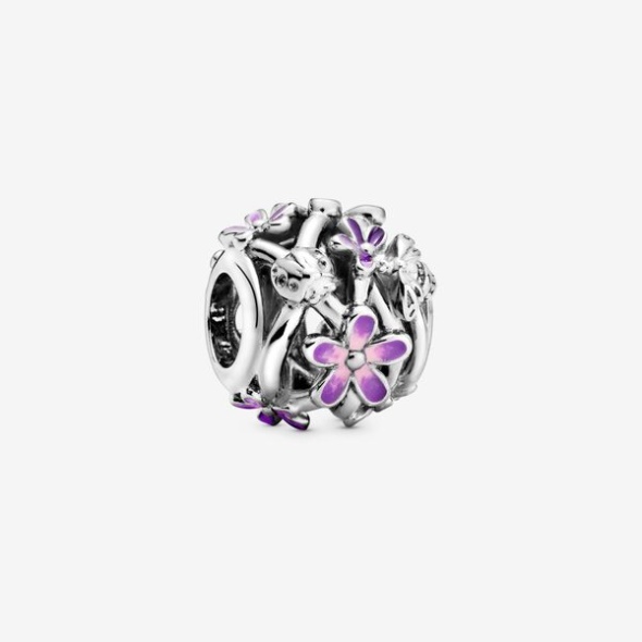 Openwork Purple Daisy Charm Pandora CA