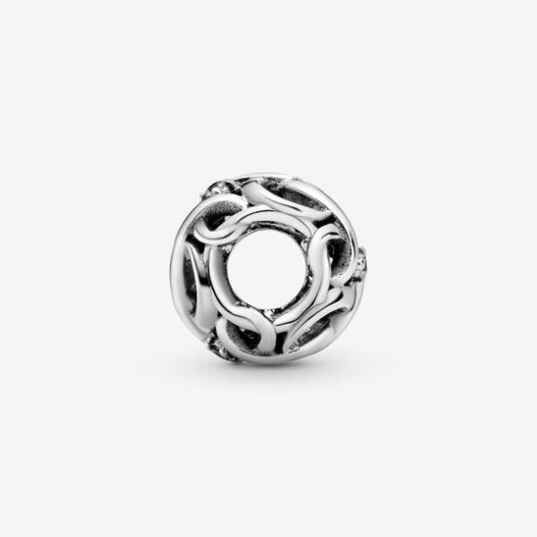 Openwork Woven Infinity Charm Pandora CA Sterling Silver