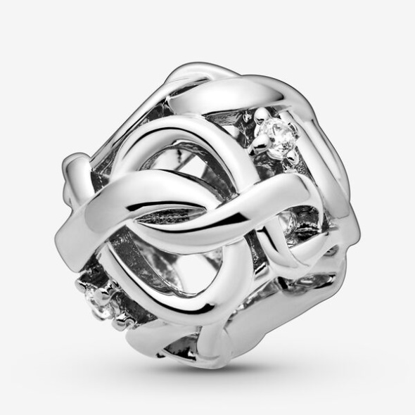 Openwork Woven Infinity Charm Pandora CA Sterling Silver