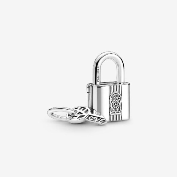Padlock and Key Dangle Charms Pandora CA