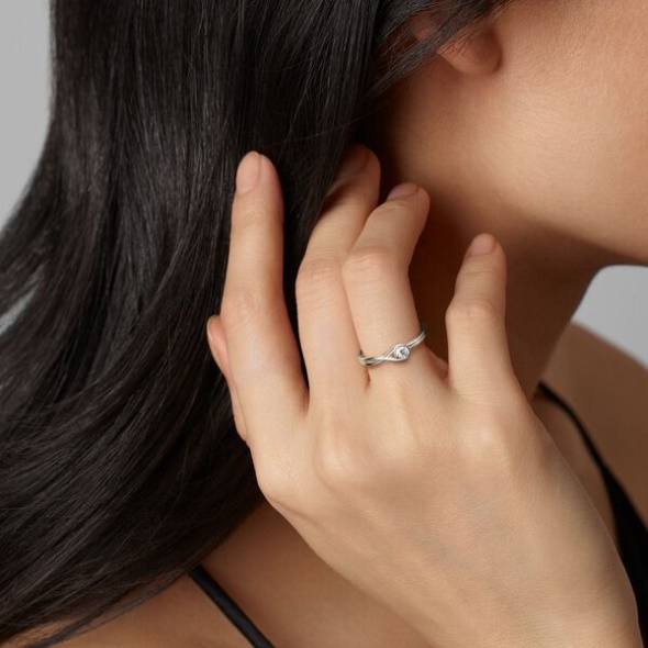 Pandora CA Brilliance Lab-Created 015 Ct Tw Diamond Ring