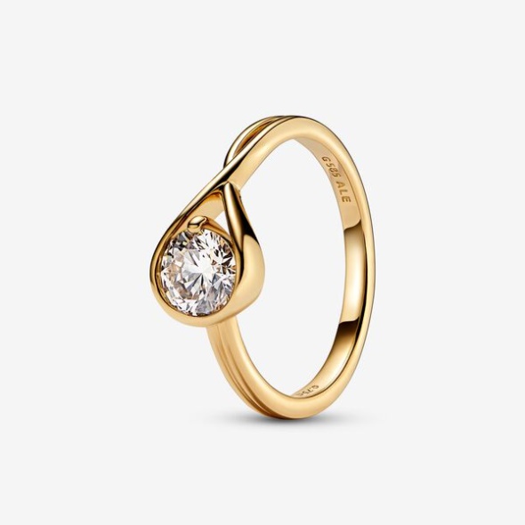 Pandora CA Brilliance Lab-Created 075 Ct Tw Diamond Ring Gold