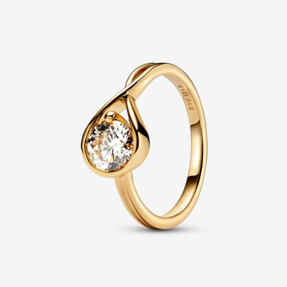 Pandora CA Brilliance Lab-Created 100 Ct Tw Diamond Ring Gold