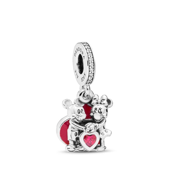 Pandora CA Disney Mickey and Minnie With Love Hanging Charm
