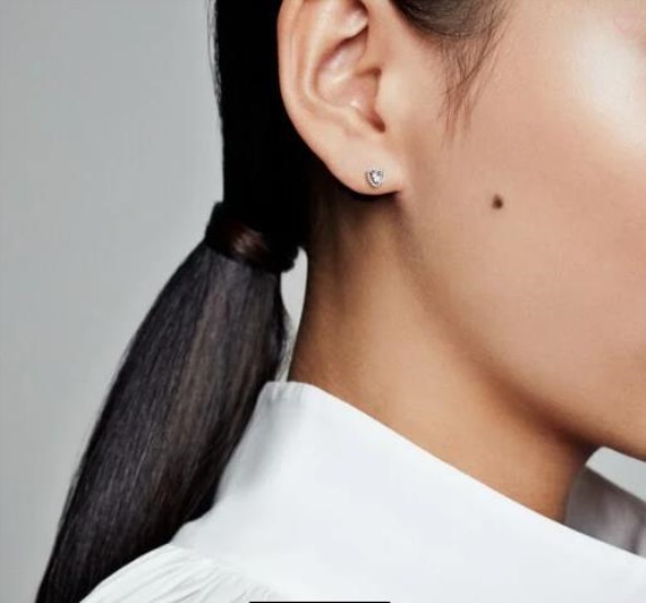 Pandora CA Elevated Heart Stud Earrings