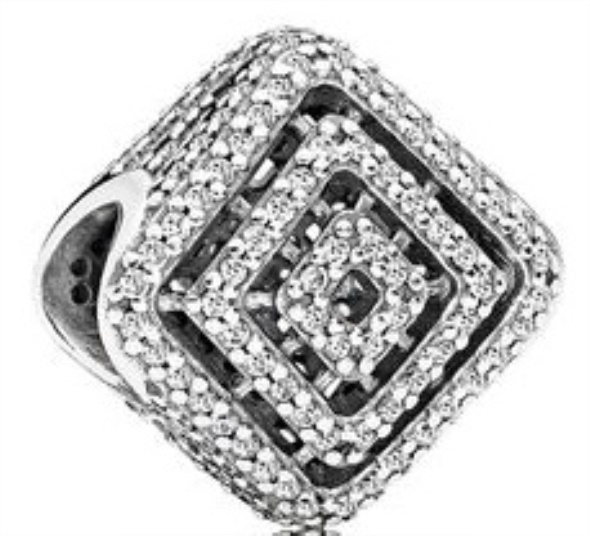 Pandora CA Geometric Lines Charm
