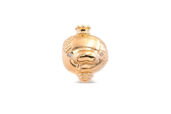 Pandora CA Gold with Cubic Zirconia Shining Snake Charm