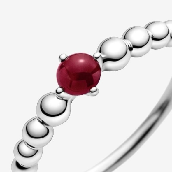 Pandora CA January Birthstone Beaded Ring