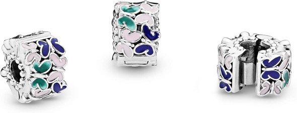 Pandora CA Jewelry Butterflies Clip Sterling Silver Charm