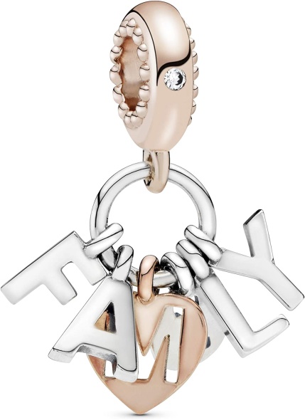 Pandora CA Jewelry Family Letters Dangle Cubic Zirconia Charm