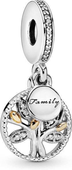 Pandora CA Jewelry Sparkling Family Tree Dangle Cubic Zirconia Charm