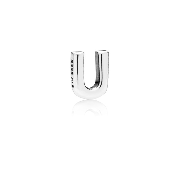 Pandora CA Letter U Petite Silver Petite Element