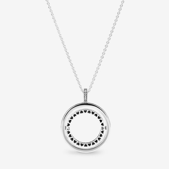 Pandora CA Logo Circle Necklace