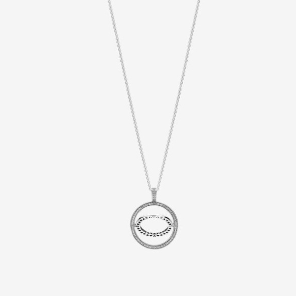 Pandora CA Logo Circle Necklace