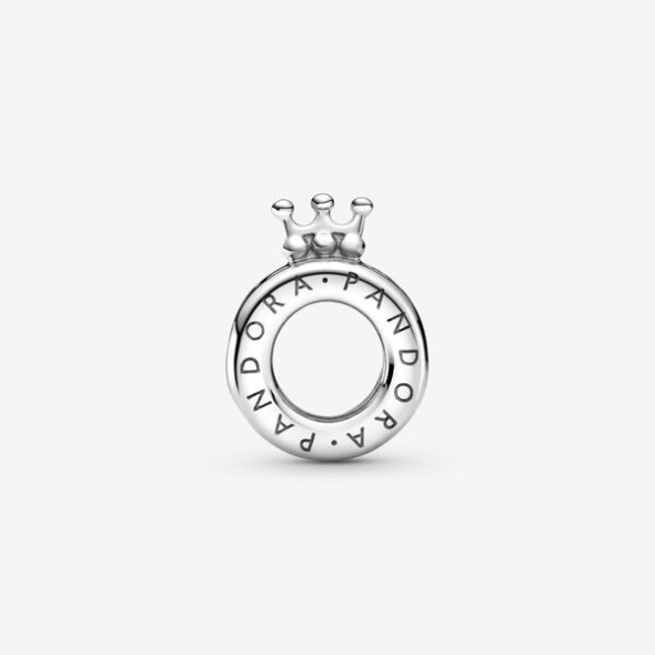Pandora CA Logo Crown O Charm Sterling Silver