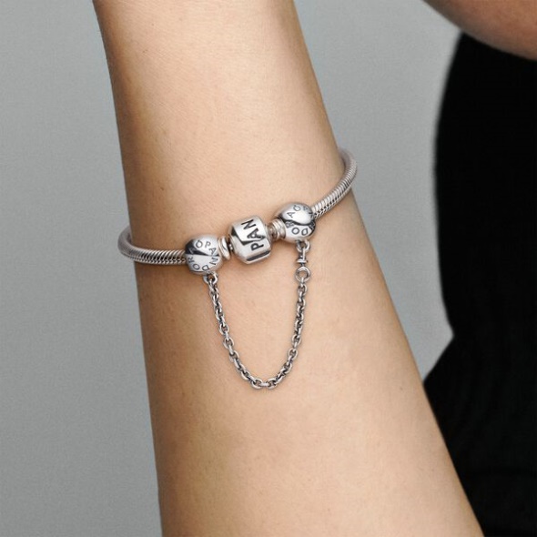 Pandora CA Logo Safety Chain Charm