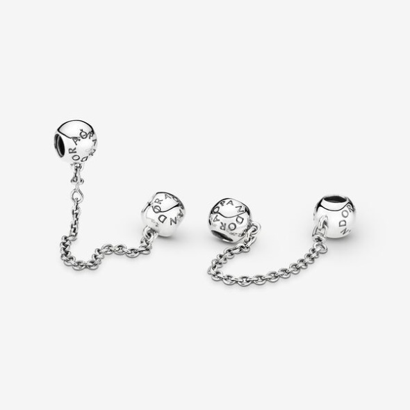 Pandora CA Logo Safety Chain Charm