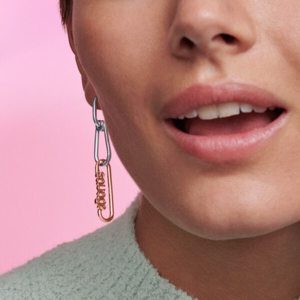 Pandora CA Me Hoop Link Earring Set