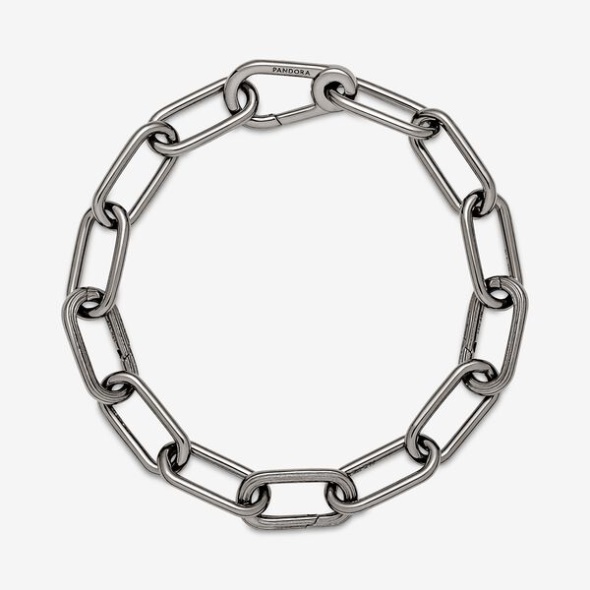 Pandora CA Me Link Chain Bracelet Ruthenium Plated