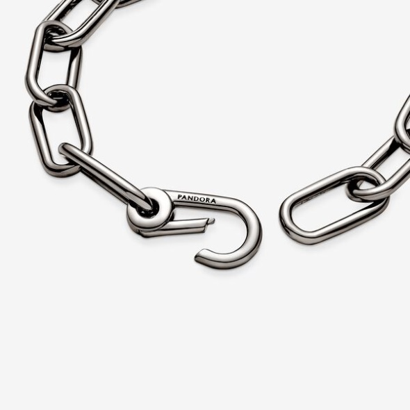 Pandora CA Me Link Chain Bracelet Ruthenium Plated