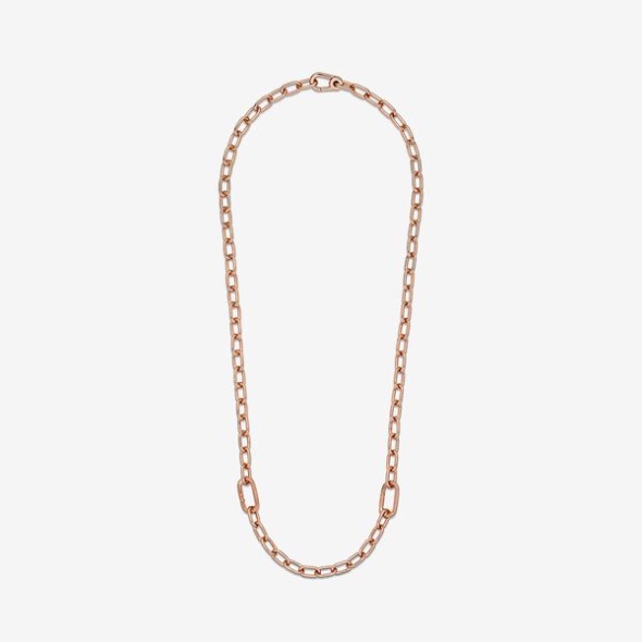 Pandora CA Me Link Chain Necklace Rose Gold Plated