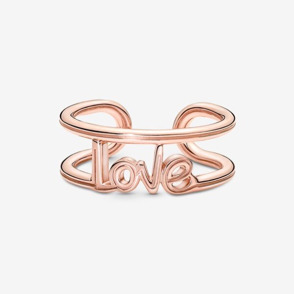 Pandora CA Me Love Open Ring Rose Gold Plated