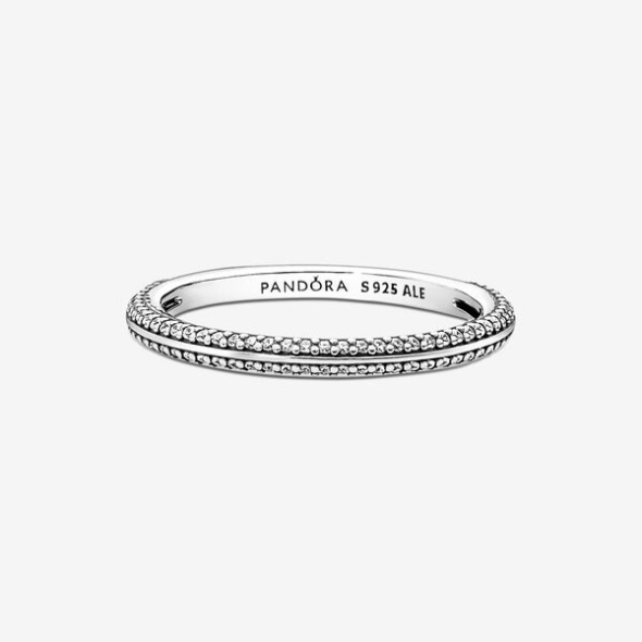 Pandora CA Me Pave Ring Sterling Silver