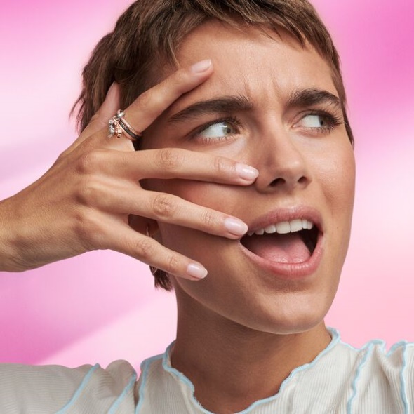 Pandora CA Me Ring Ruthenium Plated