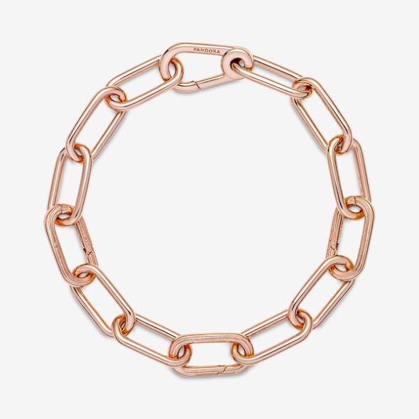 Pandora CA Me Rose Gold Plated Link Chain Bracelet