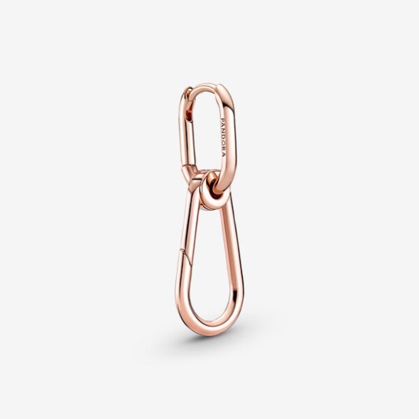 Pandora CA Me Single Hoop Link Earring Rose Gold Plated