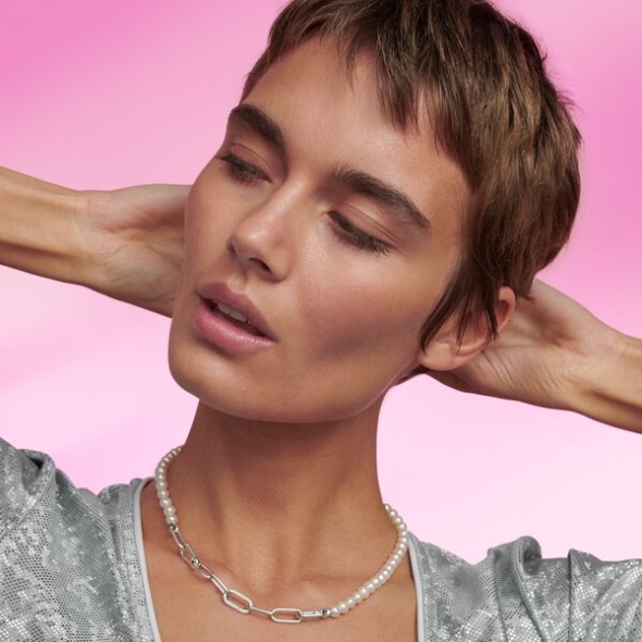 Pandora CA Me Treated Freshwater Cultured Pearl Necklace