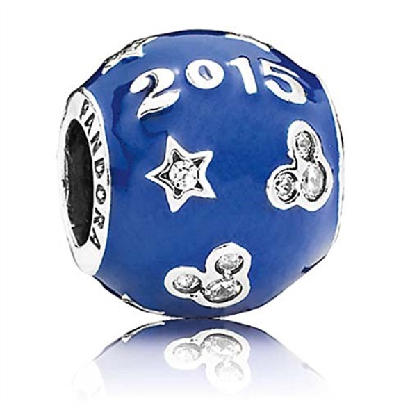 Pandora CA Mickey Mouse Disney Parks Exclusive Happy Blue Year 2015 Disneyland Charm