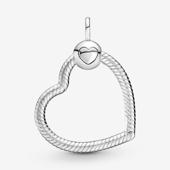 Pandora CA Moments Heart Charm Pendant Sterling Silver