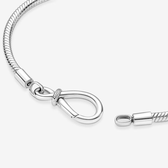 Pandora CA Moments Infinity Knot Snake Chain Bracelet