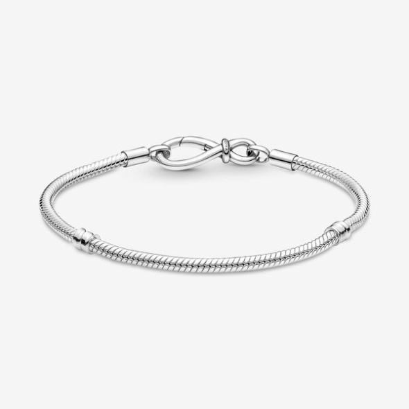 Pandora CA Moments Infinity Knot Snake Chain Bracelet
