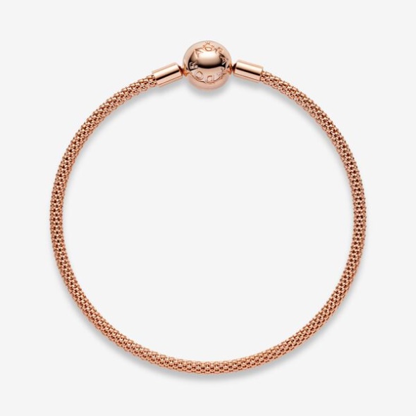 Pandora CA Moments Mesh Bracelet Rose Gold Plated