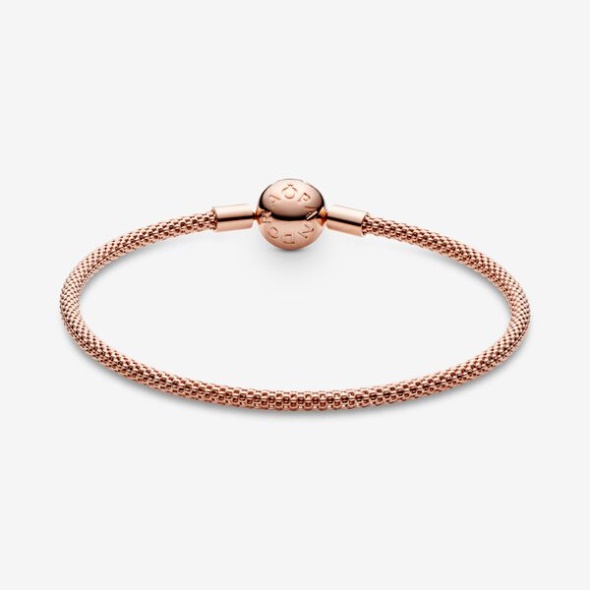 Pandora CA Moments Mesh Bracelet Rose Gold Plated